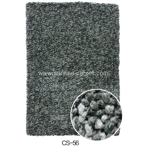 100% Polyester space dyed yarn shaggy rug